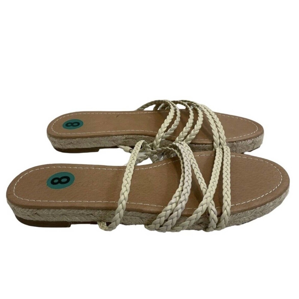 Madewell The Kathryn Espadrille Tan Leather Sandals Jute Braid Strappy